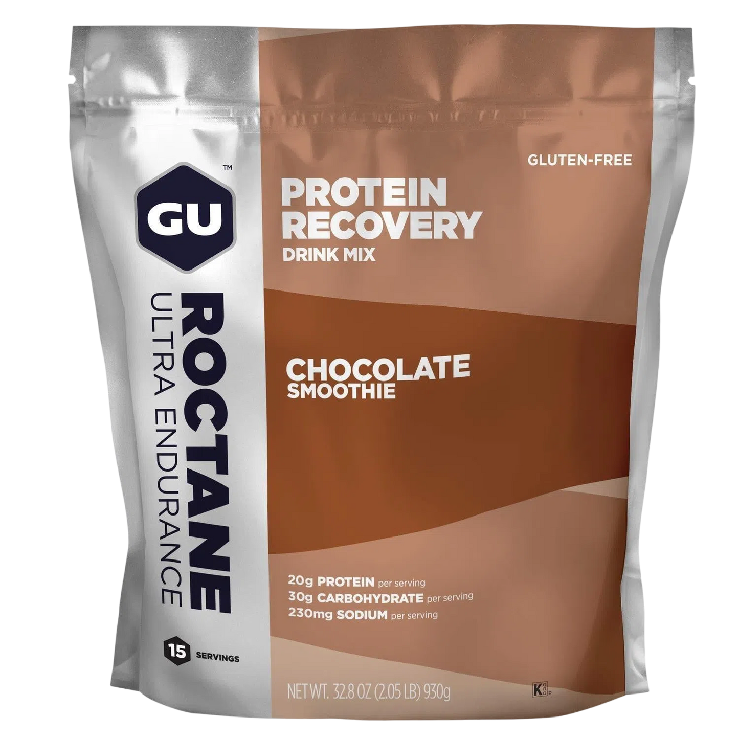 GU Recovery Bolsa Chocolate 930g (2.05 lbs), 15 servings – GU Energy-Wellu