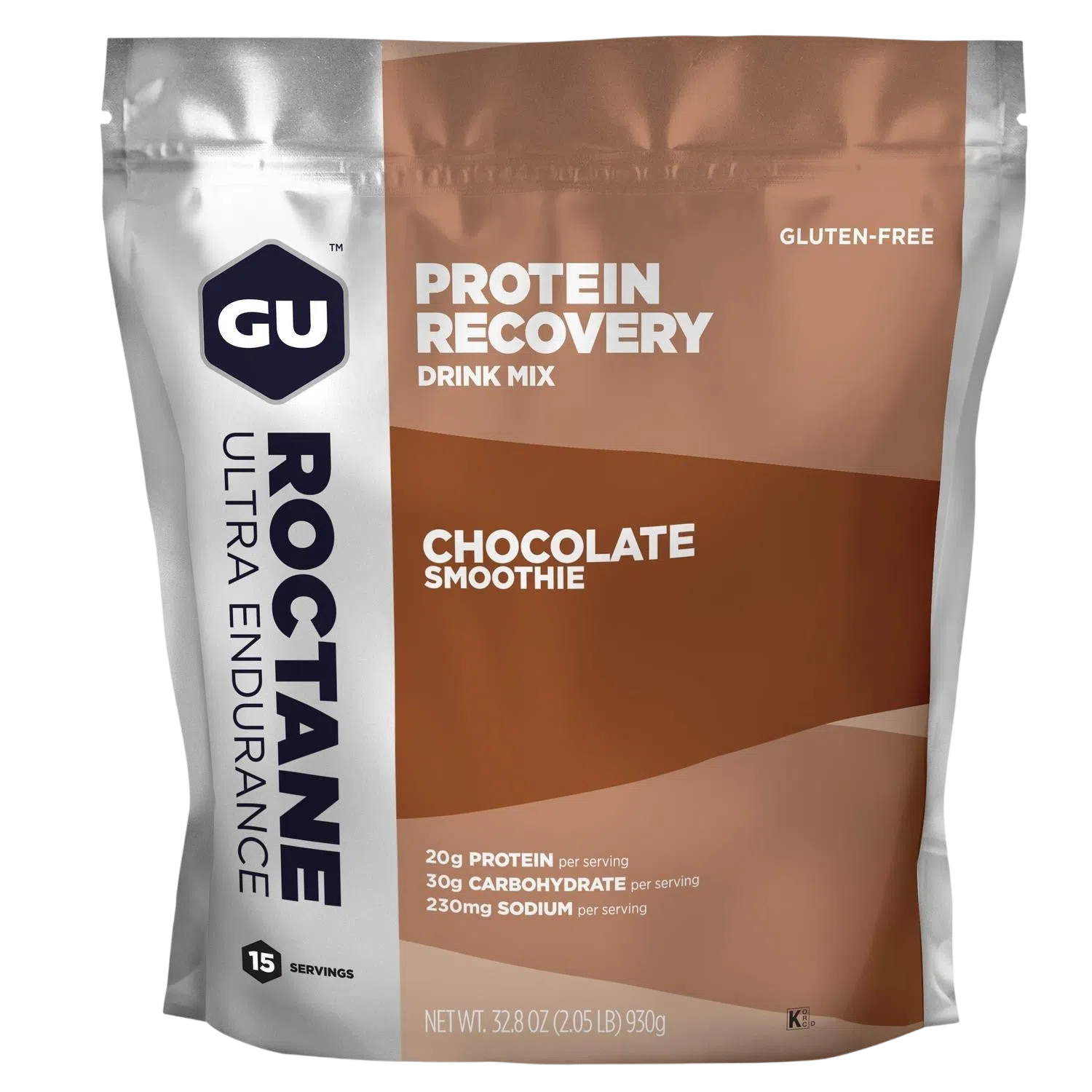 GU Recovery Bolsa Chocolate 930g (2.05 lbs), 15 servings – GU Energy-Wellu