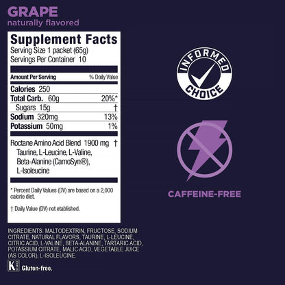 GU Roctane Drink Hidratación Grape, 650 gr (10 sobres / 65g) – GU Energy-Wellu