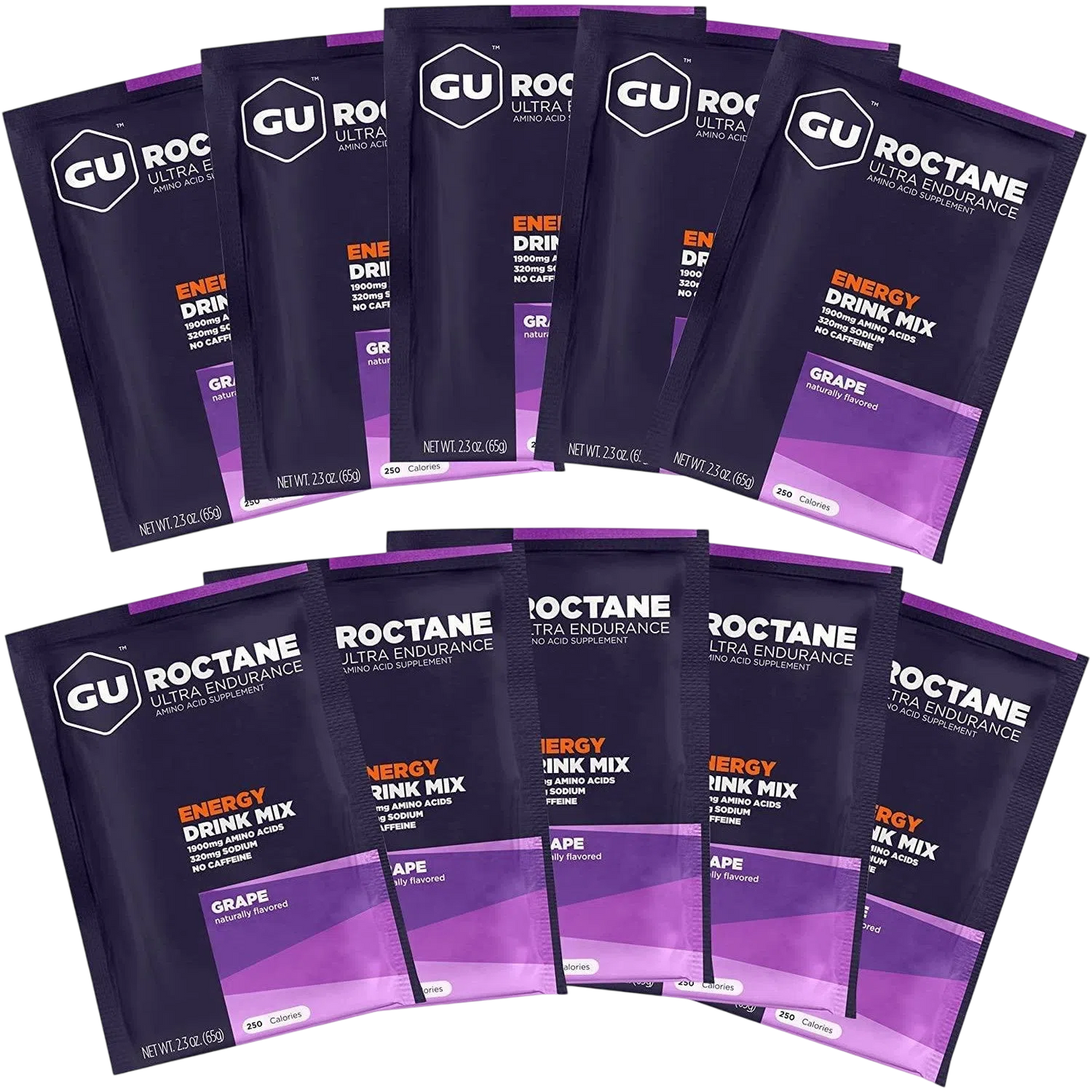 GU Roctane Drink Hidratación Grape, 650 gr (10 sobres / 65g) – GU Energy-Wellu