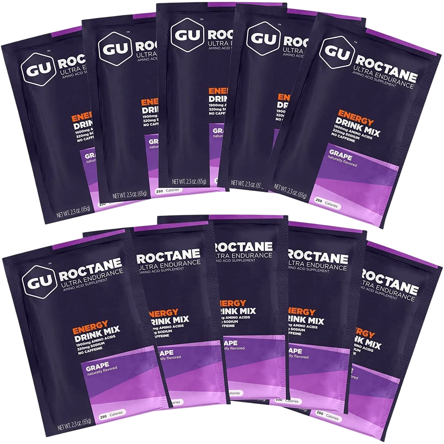 GU Roctane Drink Hidratación Grape, 650 gr (10 sobres / 65g) – GU Energy-Wellu