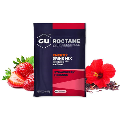 GU Roctane Drink Hidratación Strawberry Hibiscus, 650 gr (10 sobres / 65g) – GU Energy-Wellu