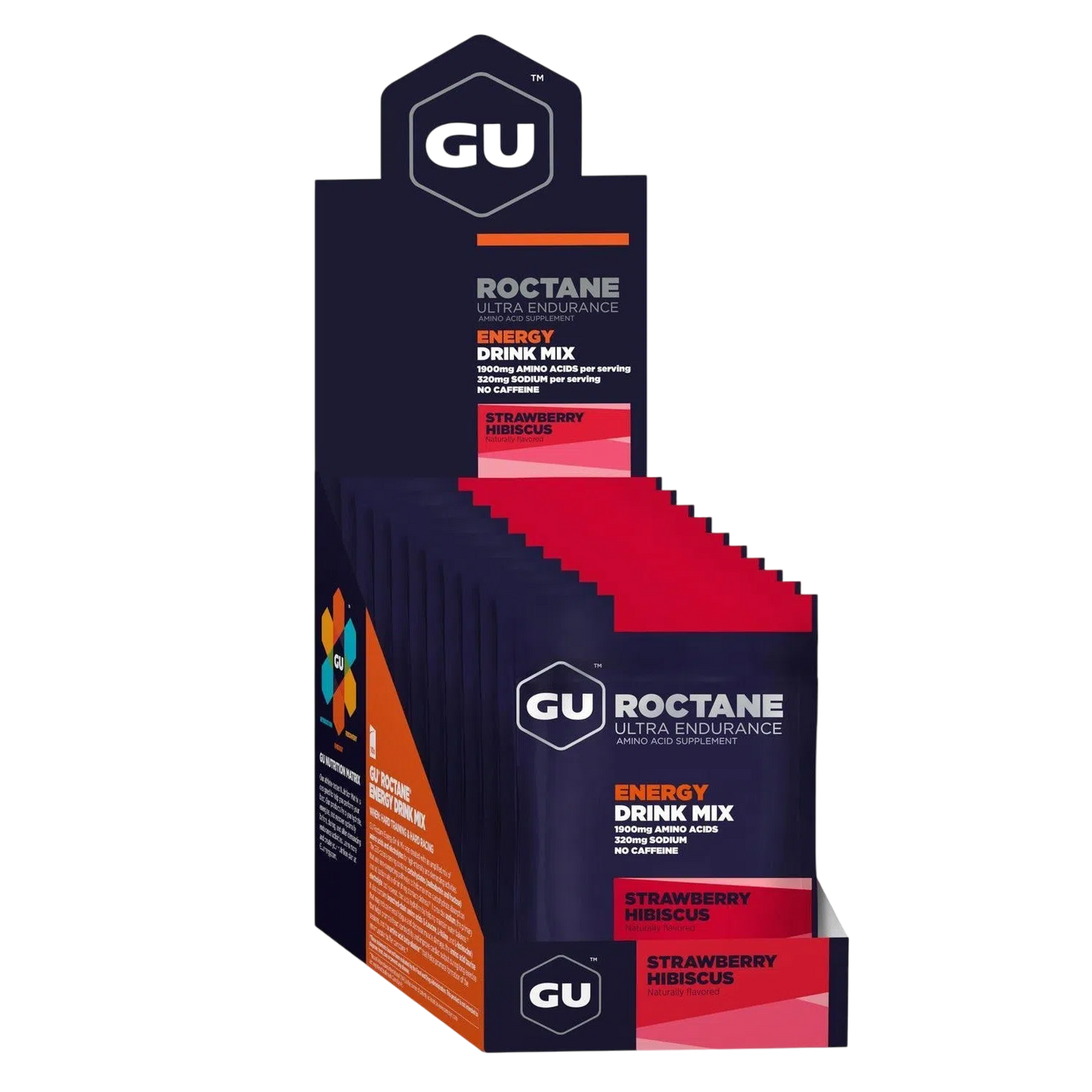 GU Roctane Drink Hidratación Strawberry Hibiscus, 650 gr (10 sobres / 65g) – GU Energy-Wellu