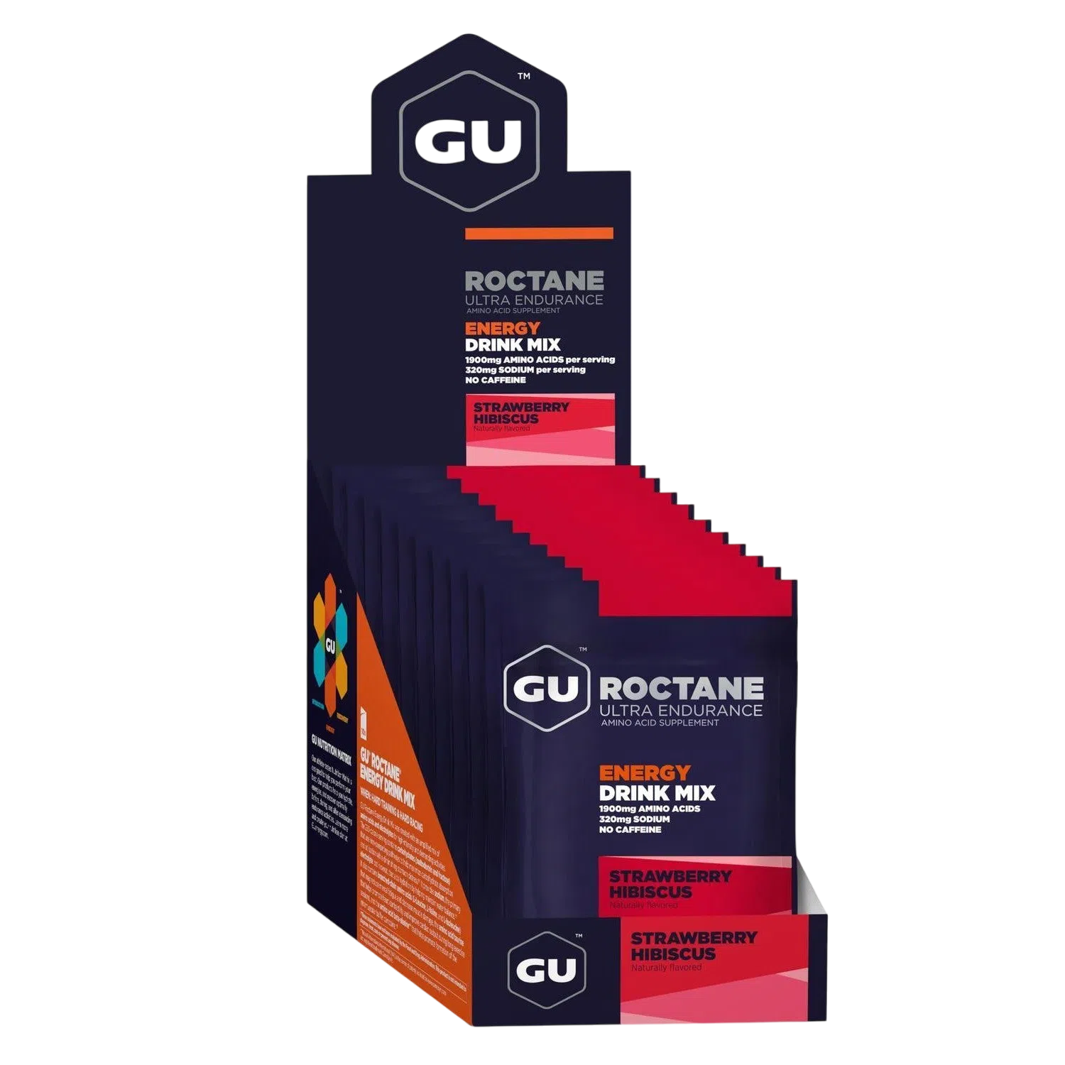 GU Roctane Drink Hidratación Strawberry Hibiscus, 650 gr (10 sobres / 65g) – GU Energy-Wellu