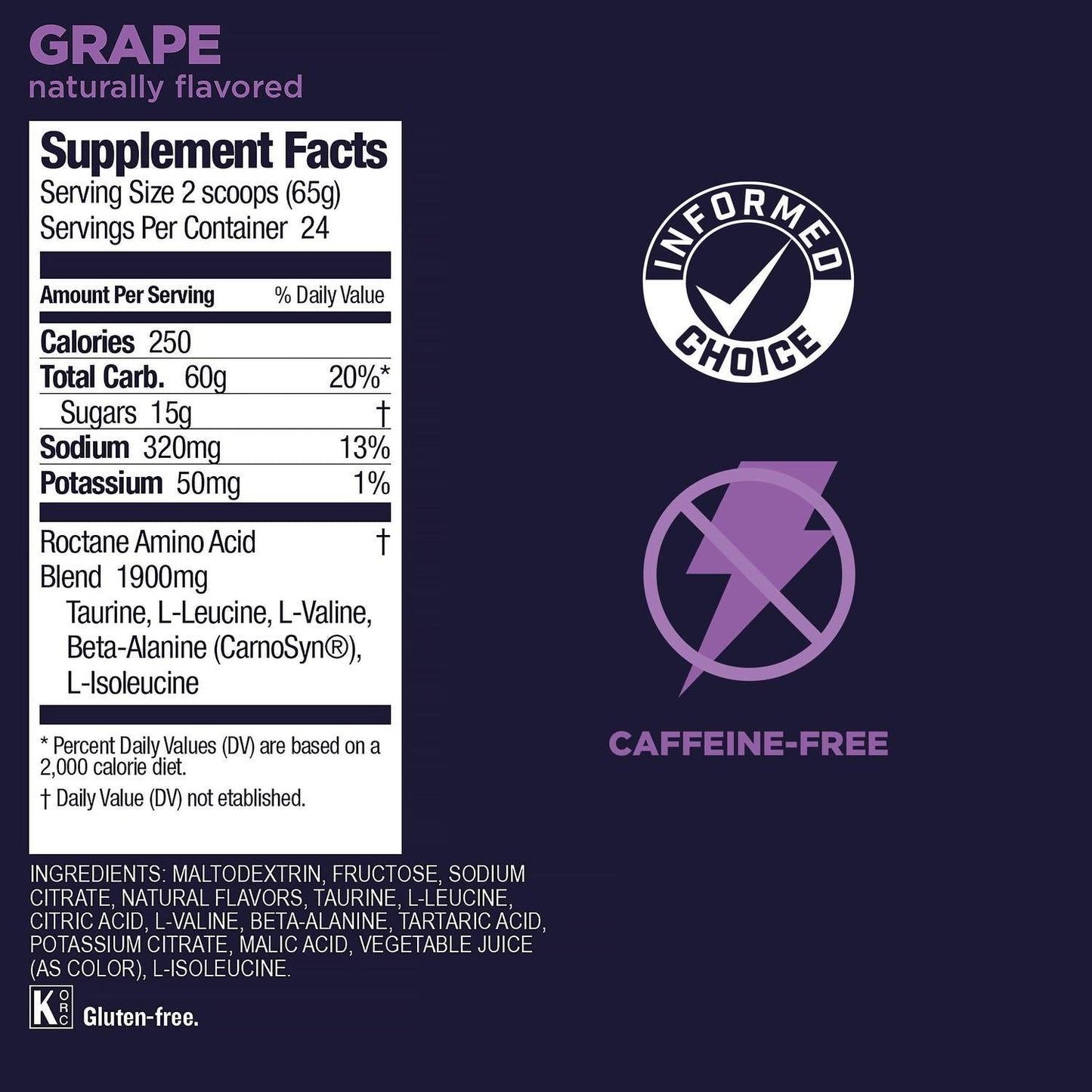 GU Roctane Drink Mix Hidratación, Grape, 1560g (3.44 lbs) 24 servings – GU Energy-Wellu