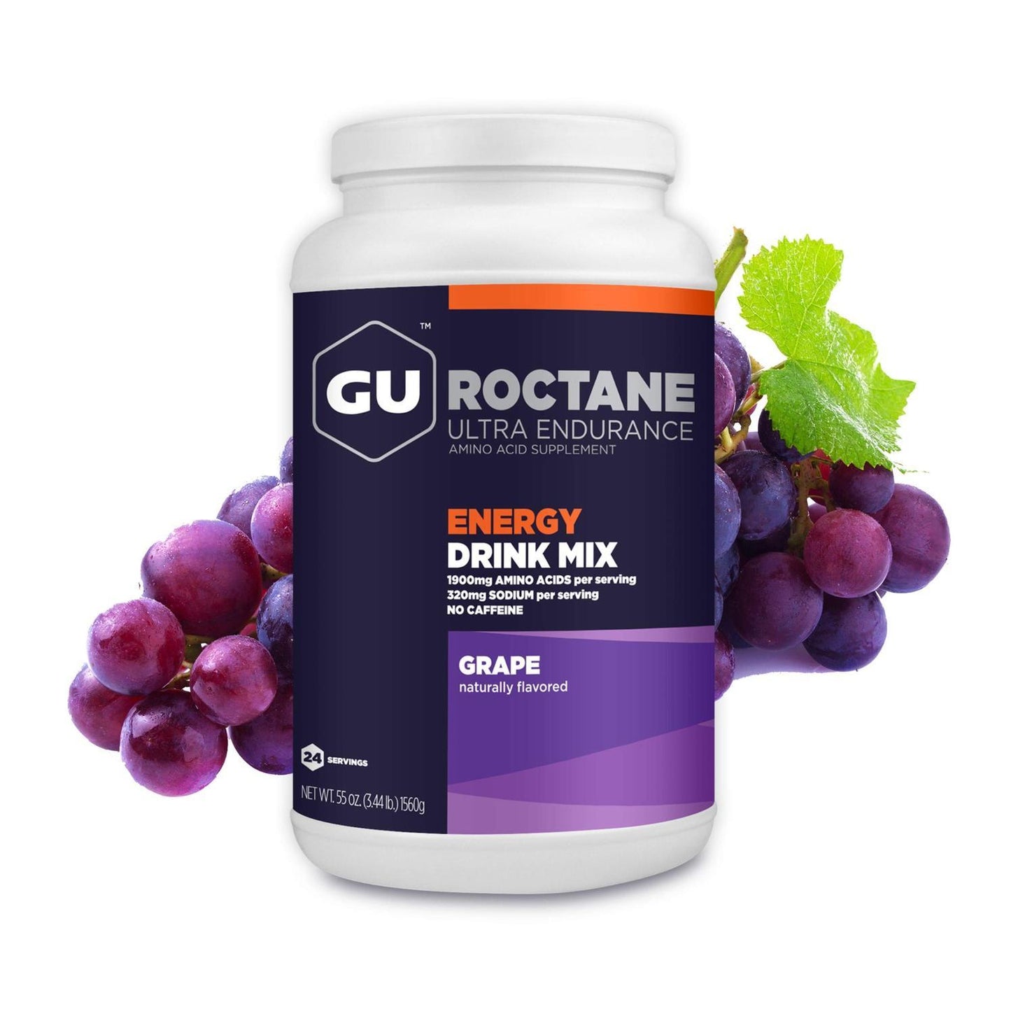 GU Roctane Drink Mix Hidratación, Grape, 1560g (3.44 lbs) 24 servings – GU Energy-Wellu