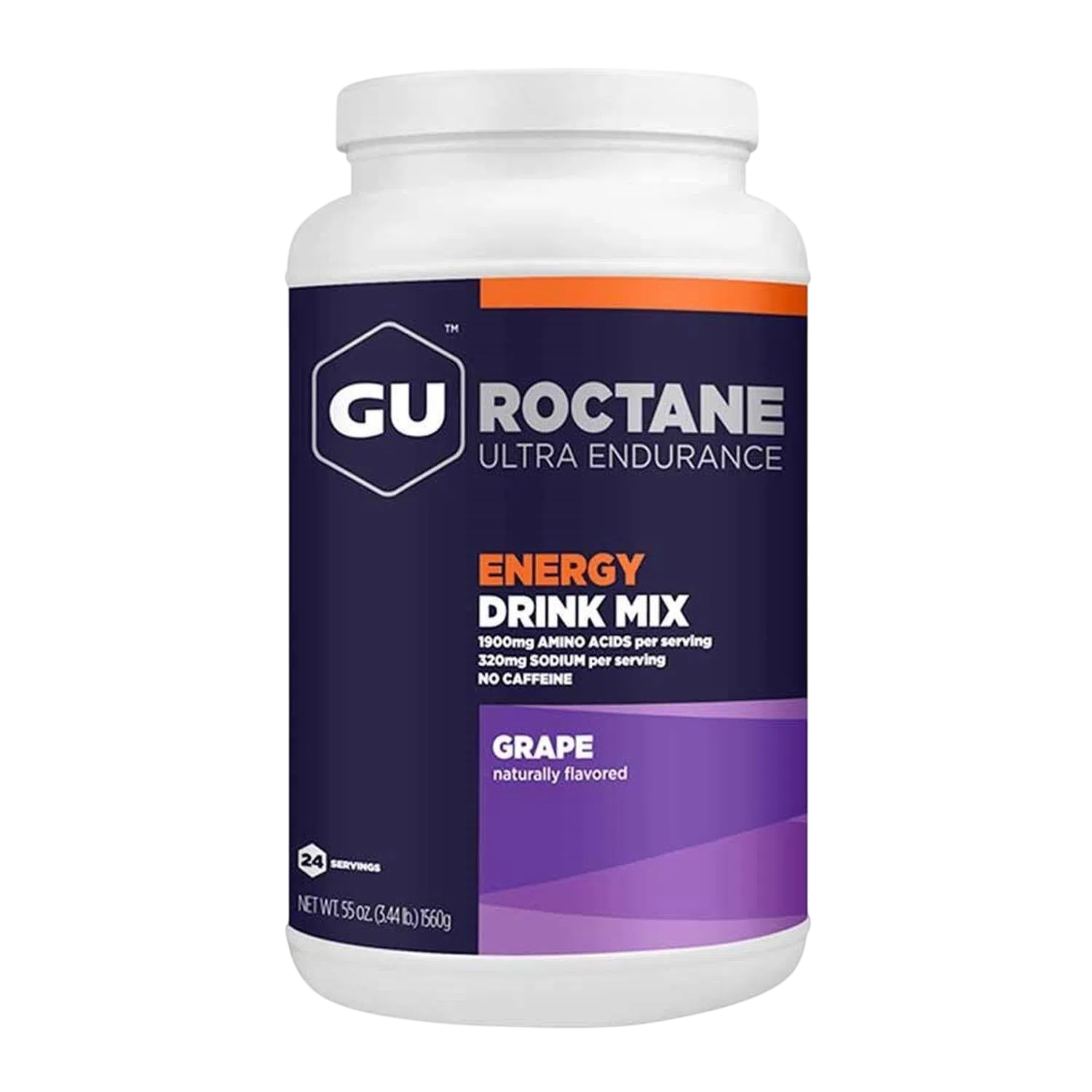 GU Roctane Drink Mix Hidratación, Grape, 1560g (3.44 lbs) 24 servings – GU Energy-Wellu