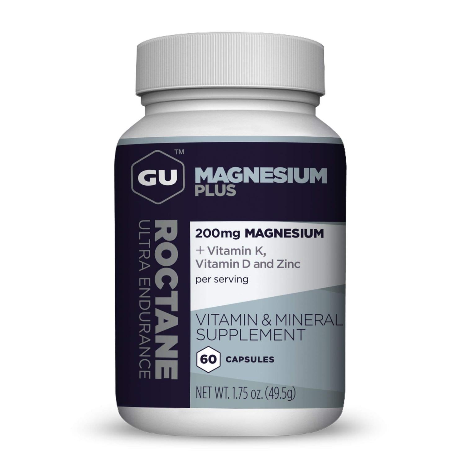 GU Roctane Magnesium Plus 200mg, 60 cápsulas – GU Energy-Wellu