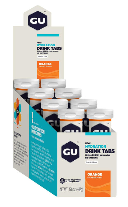 GU Tabs Hidratación Orange, 54g (8 tabs 4.5g) – GU Energy-Wellu