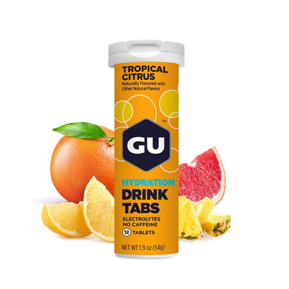 GU Tabs Hidratación Tropical Citrus, 54g (8 tabs 4.5g) – GU Energy-Wellu