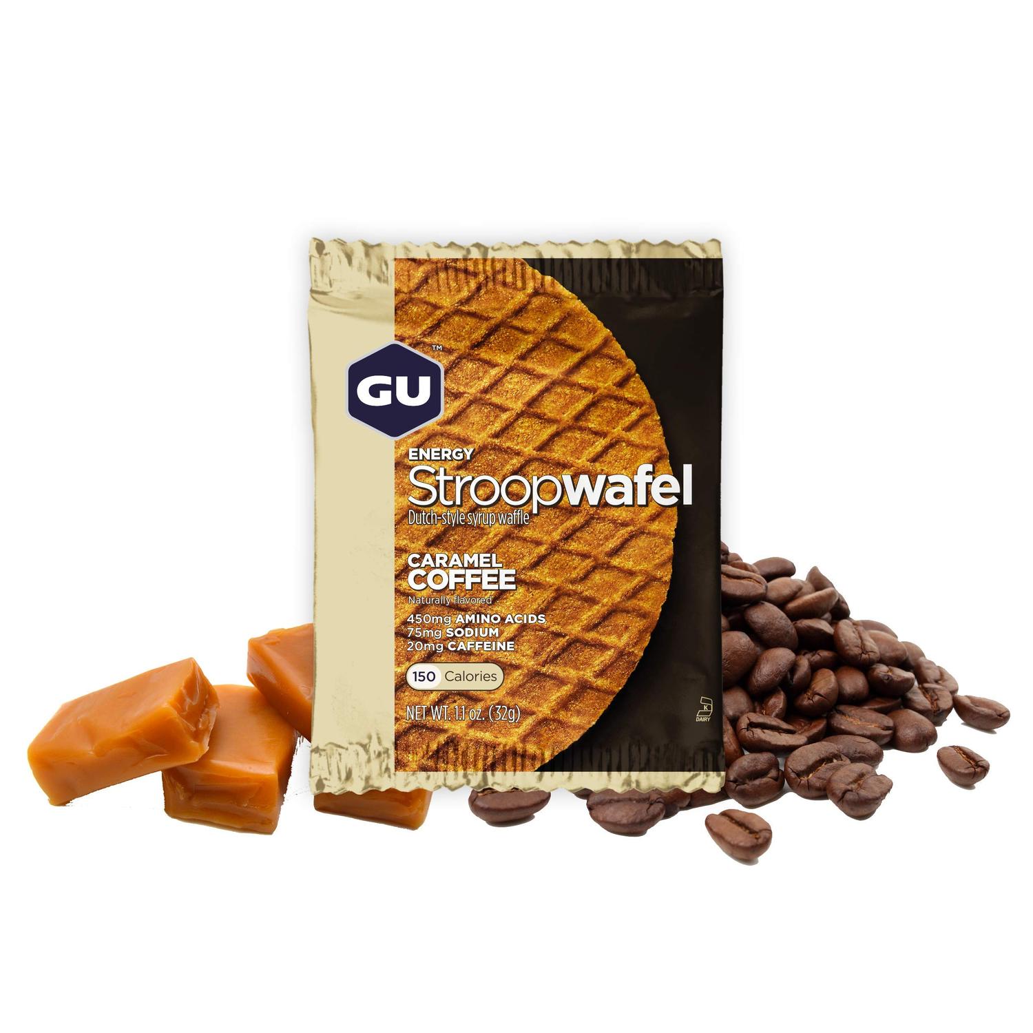 GU Waffle Energía, Caramel Coffe (20 mg Cafeína) 32g – GU Energy-Wellu