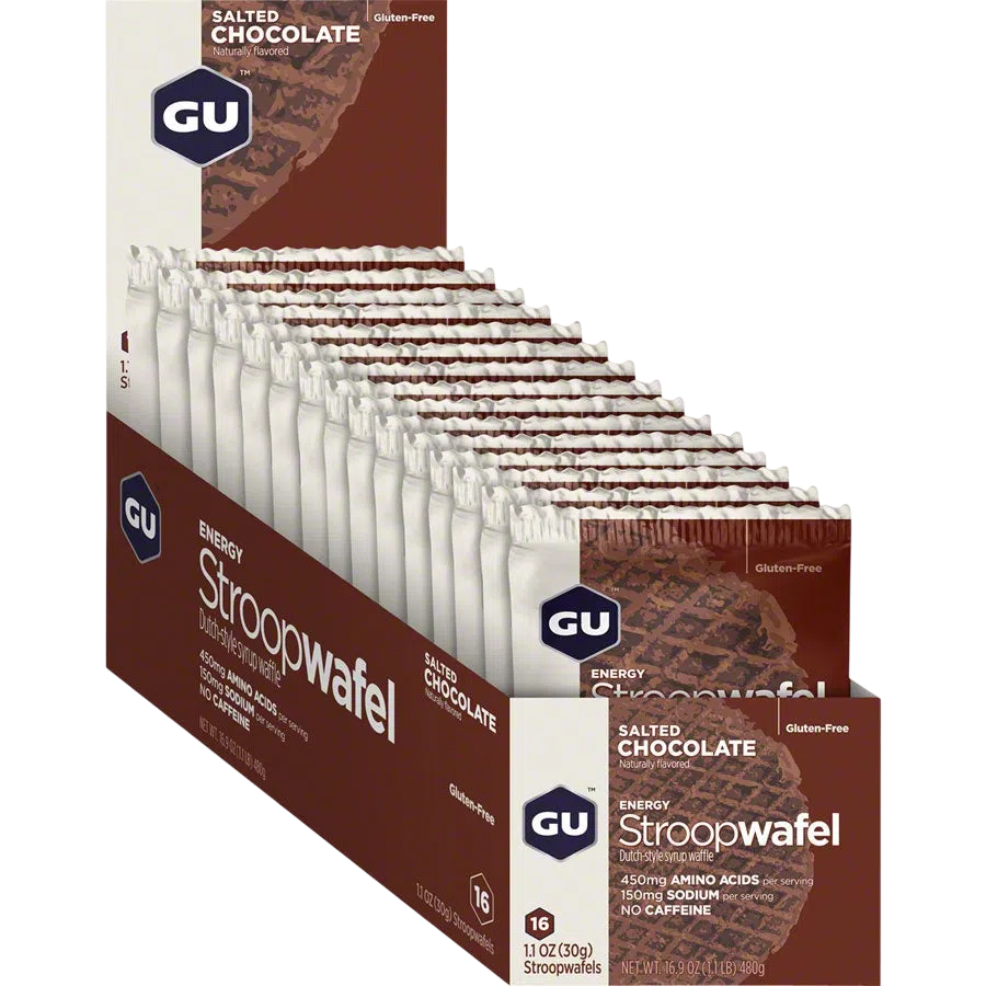 GU Waffle Energía, Salted Chocolate 512g (16 pzas 32g) – GU Energy-Wellu