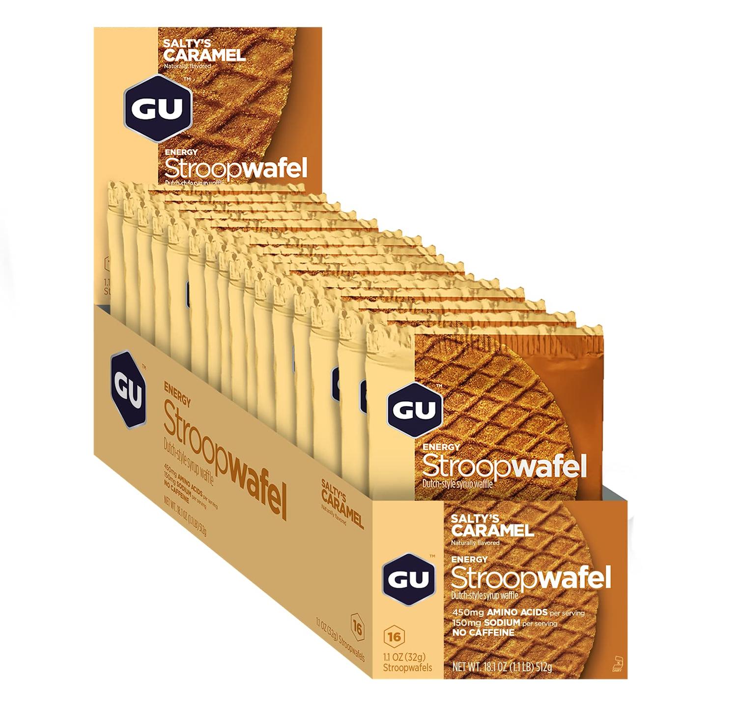 GU Waffle Energía, Salty´s Caramel 512g (16 pzas 32g) – GU Energy-Wellu