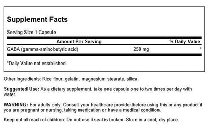 Gaba 250mg, 60 Caps – Swanson-Wellu