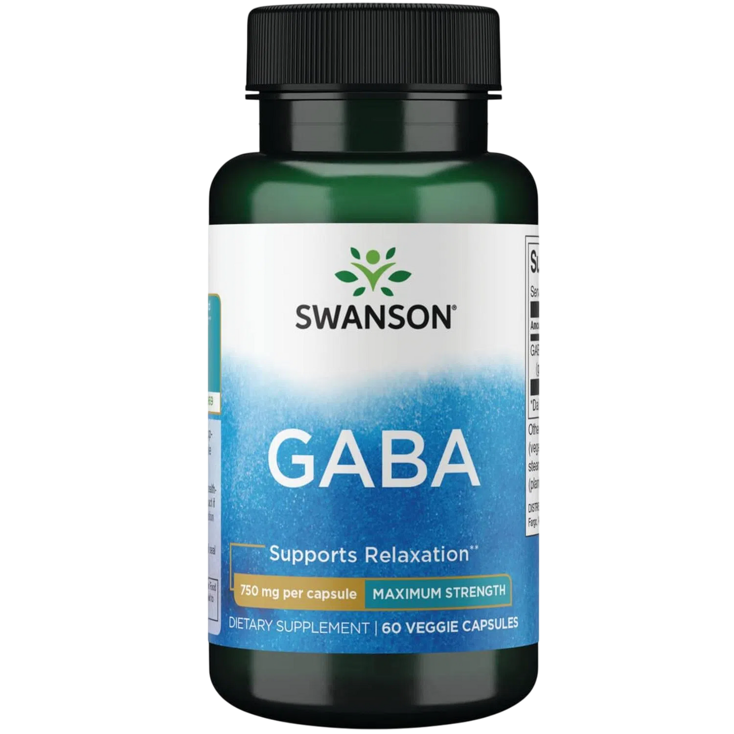 Gaba Fuerza Máxima 750mg, 60 Vegecaps – Swanson-Wellu