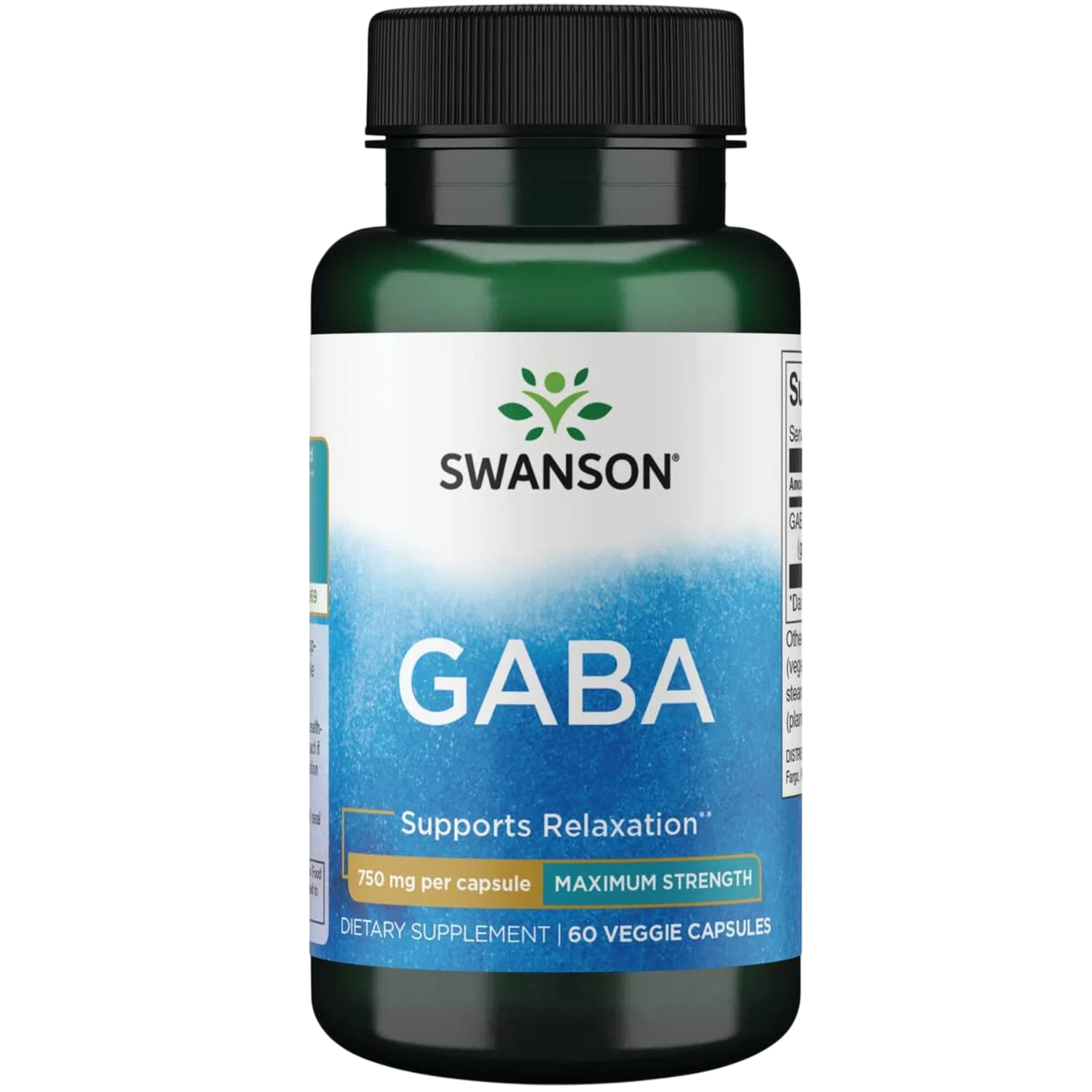 Gaba Fuerza Máxima 750mg, 60 Vegecaps – Swanson-Wellu