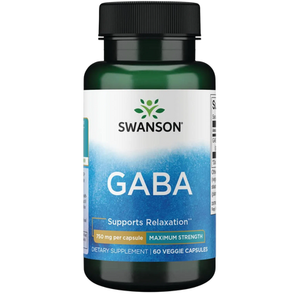 Gaba Fuerza Máxima 750mg, 60 Vegecaps – Swanson-Wellu