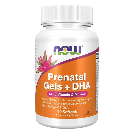 Geles prenatales + DHA, 90 Softgels – NOW Foods-Wellu