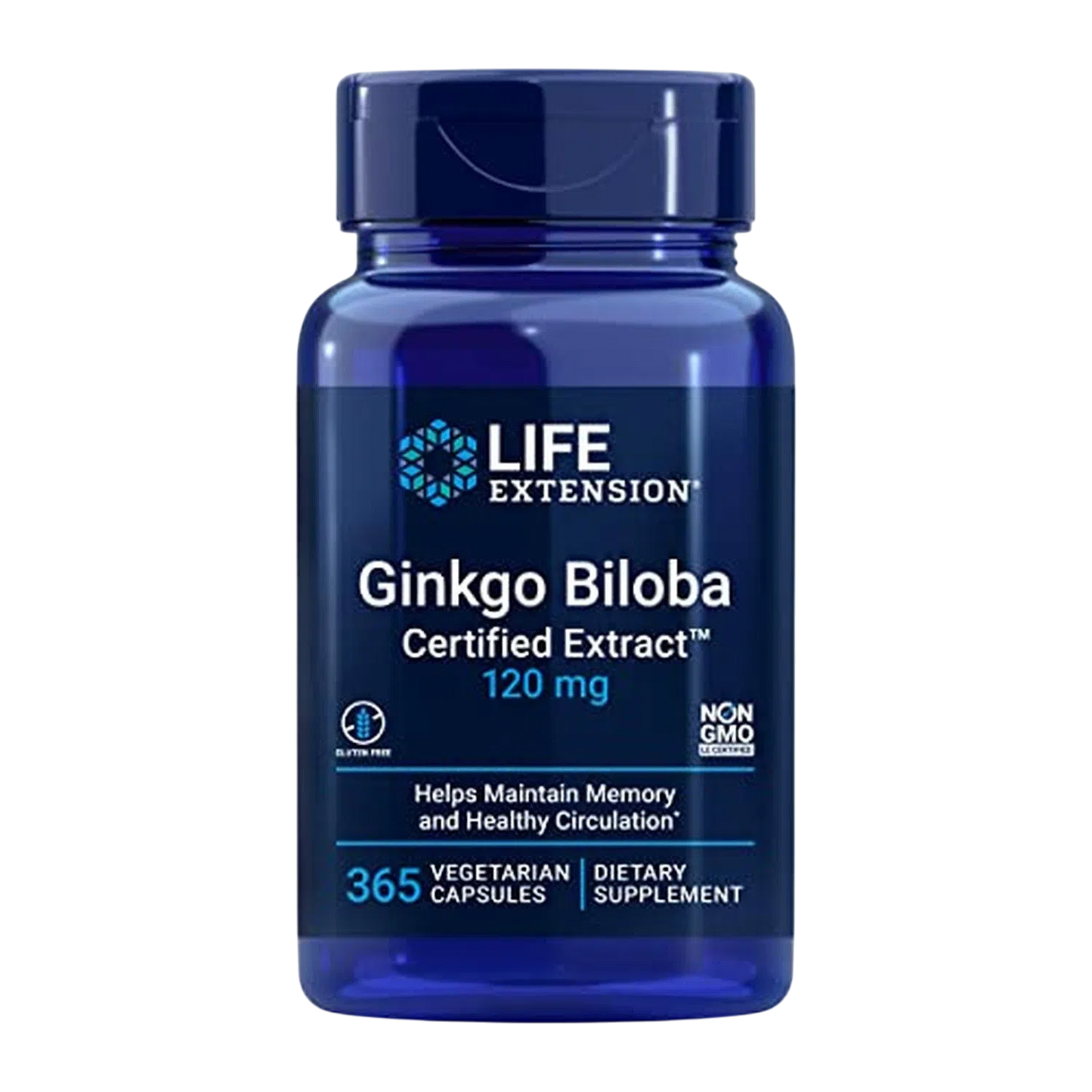 Ginkgo Biloba 120mg, 365 Cápsulas – Life Extension-Wellu