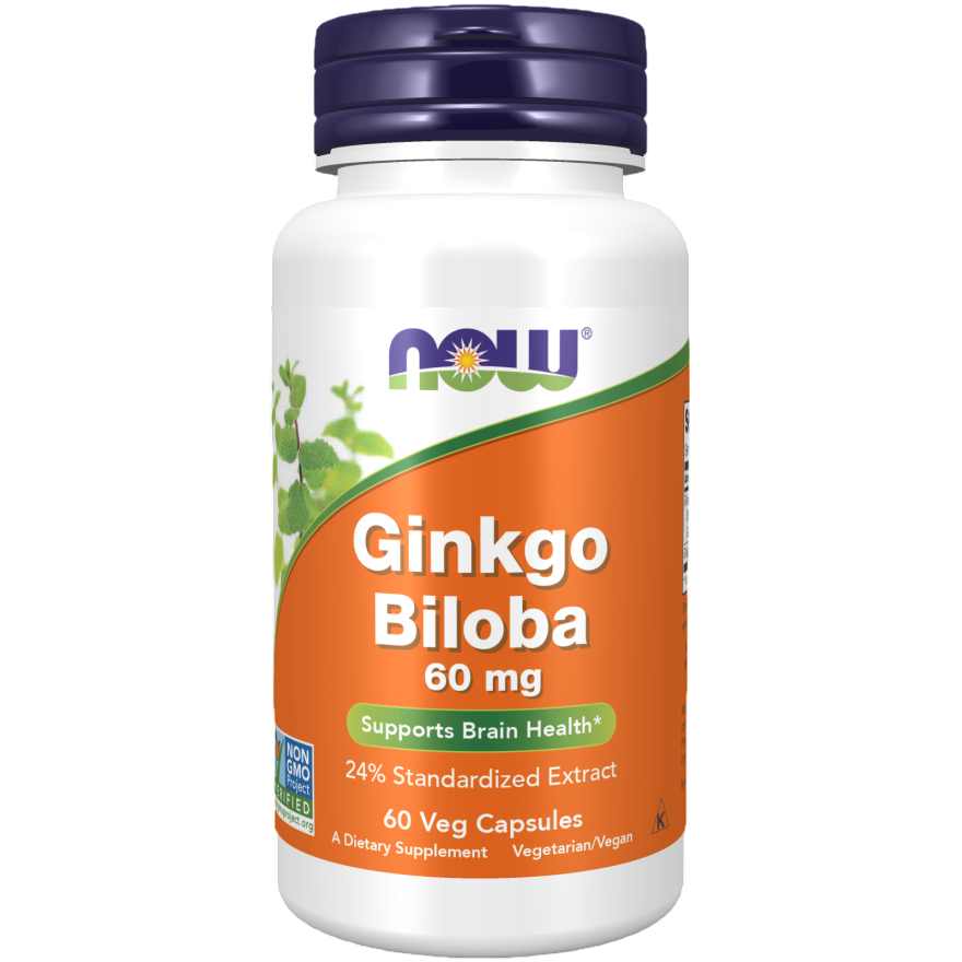 Ginkgo Biloba 60mg, 60 cápsulas – NOW Food