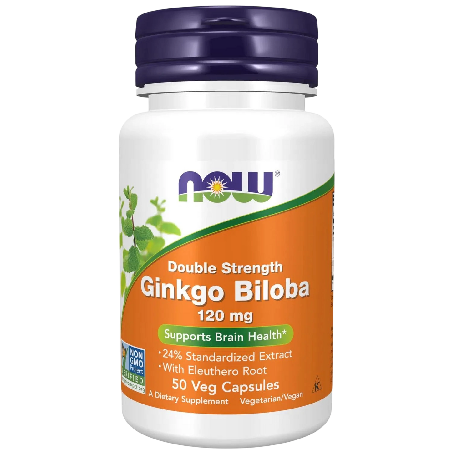 Ginkgo Biloba Double Strength 120Mg 50 Caps – NOW Foods-Wellu