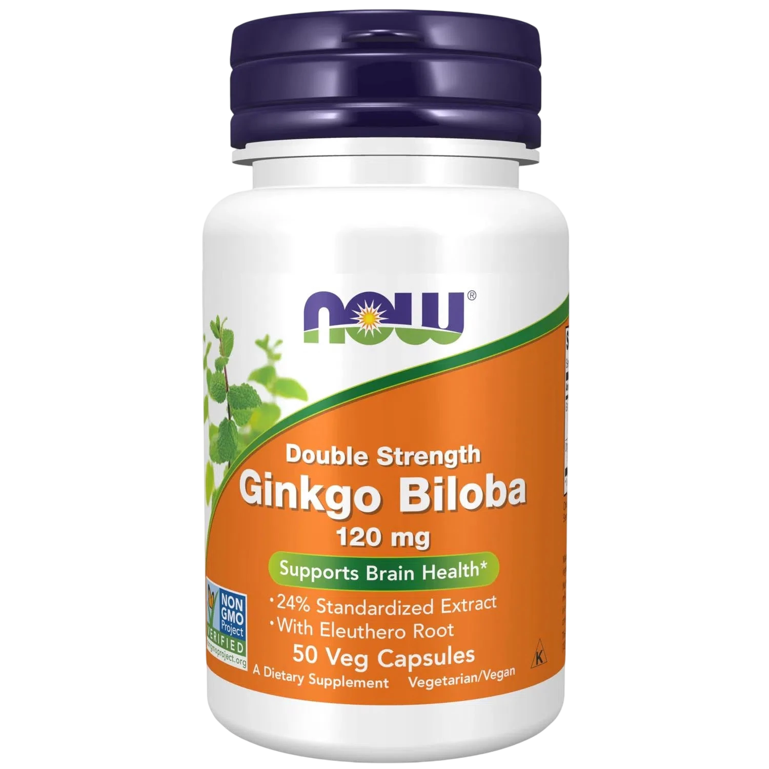 Ginkgo Biloba Double Strength 120Mg 50 Caps – NOW Foods-Wellu