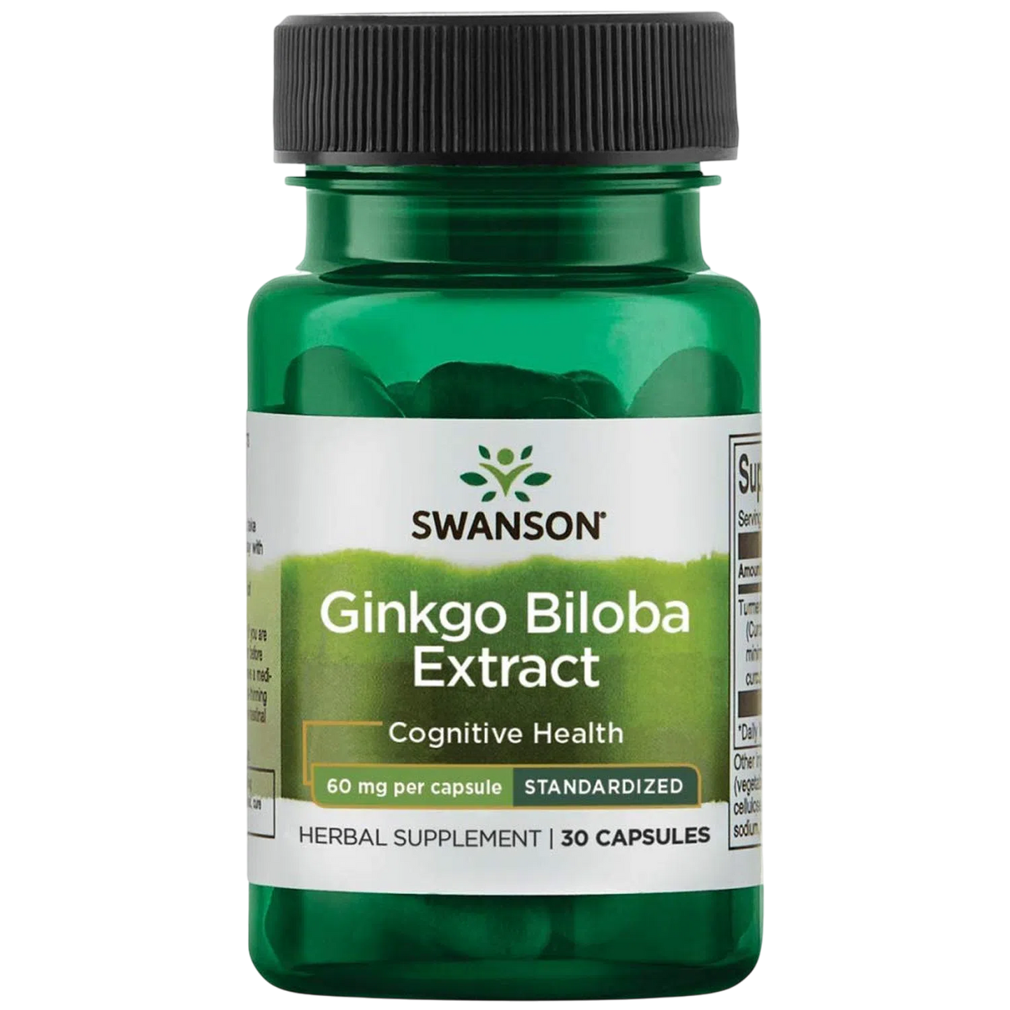 Ginkgo Biloba Extracto 60mg, Cognición, 30 Caps – Swanson-Wellu