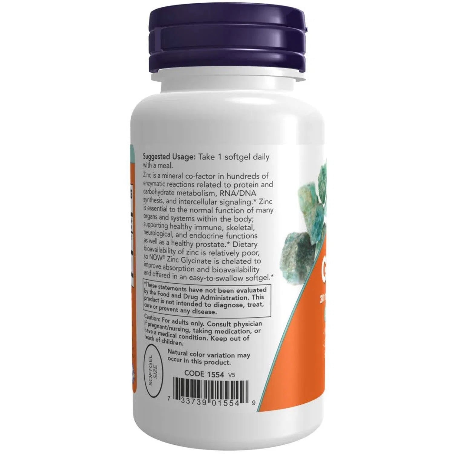 Glicinato de Zinc, 120 Softgels – NOW Foods-Wellu