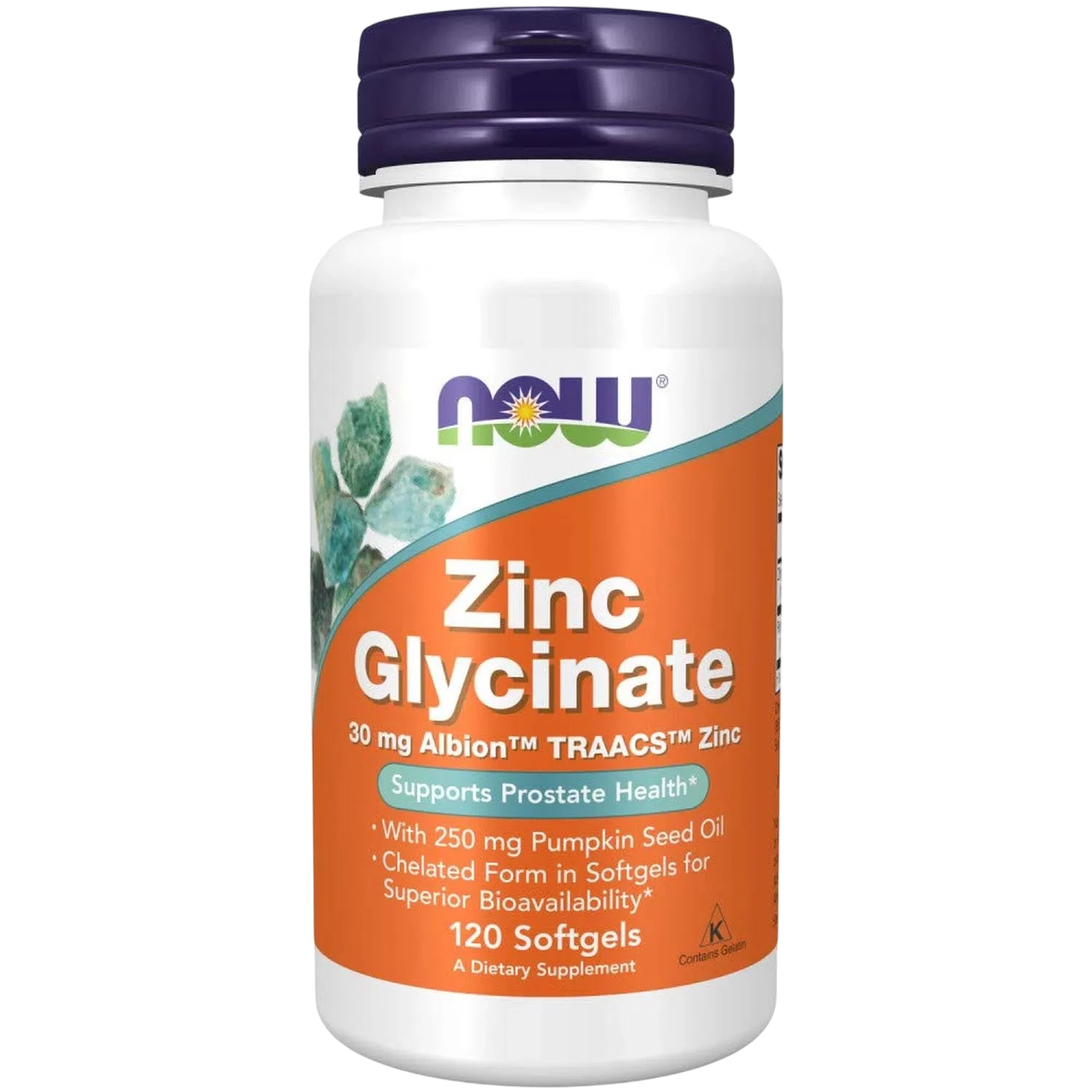 Glicinato de Zinc, 120 Softgels – NOW Foods-Wellu