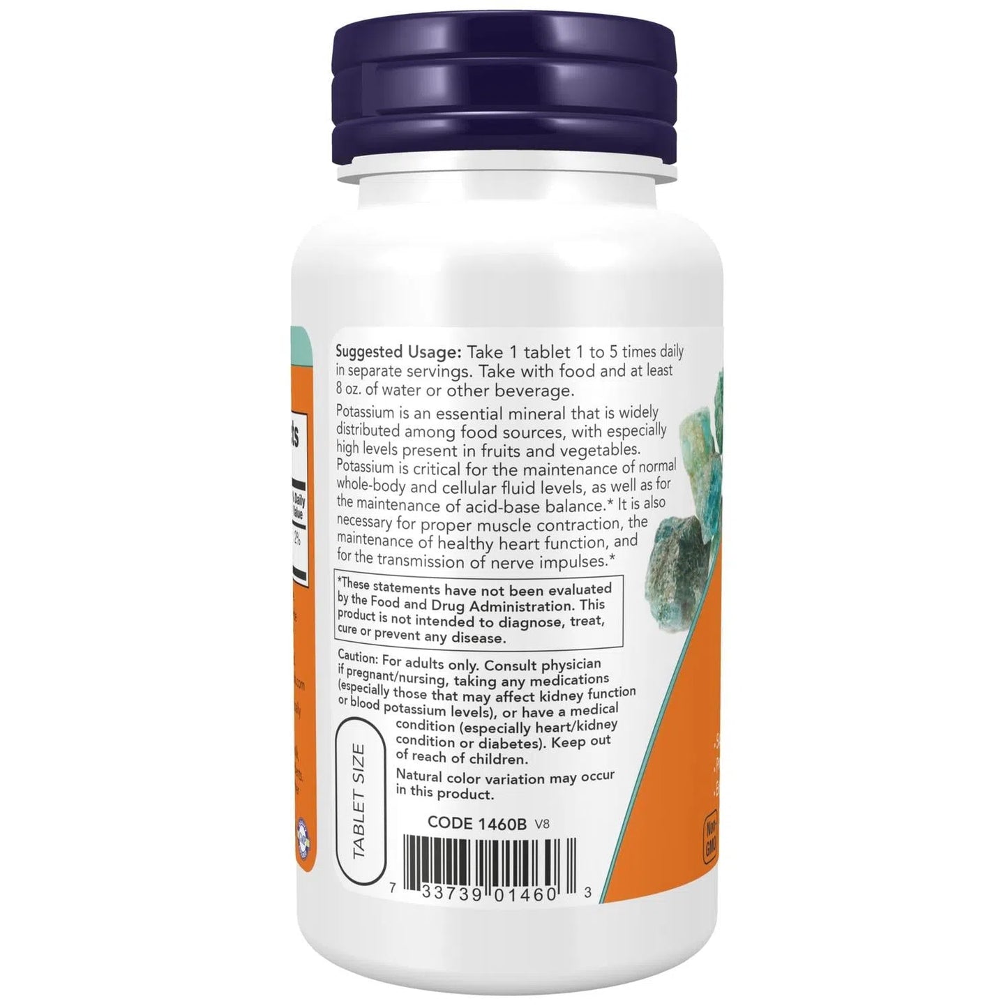 Gluconato de potasio de 99 mg, 100 Tabletas – NOW Foods-Wellu