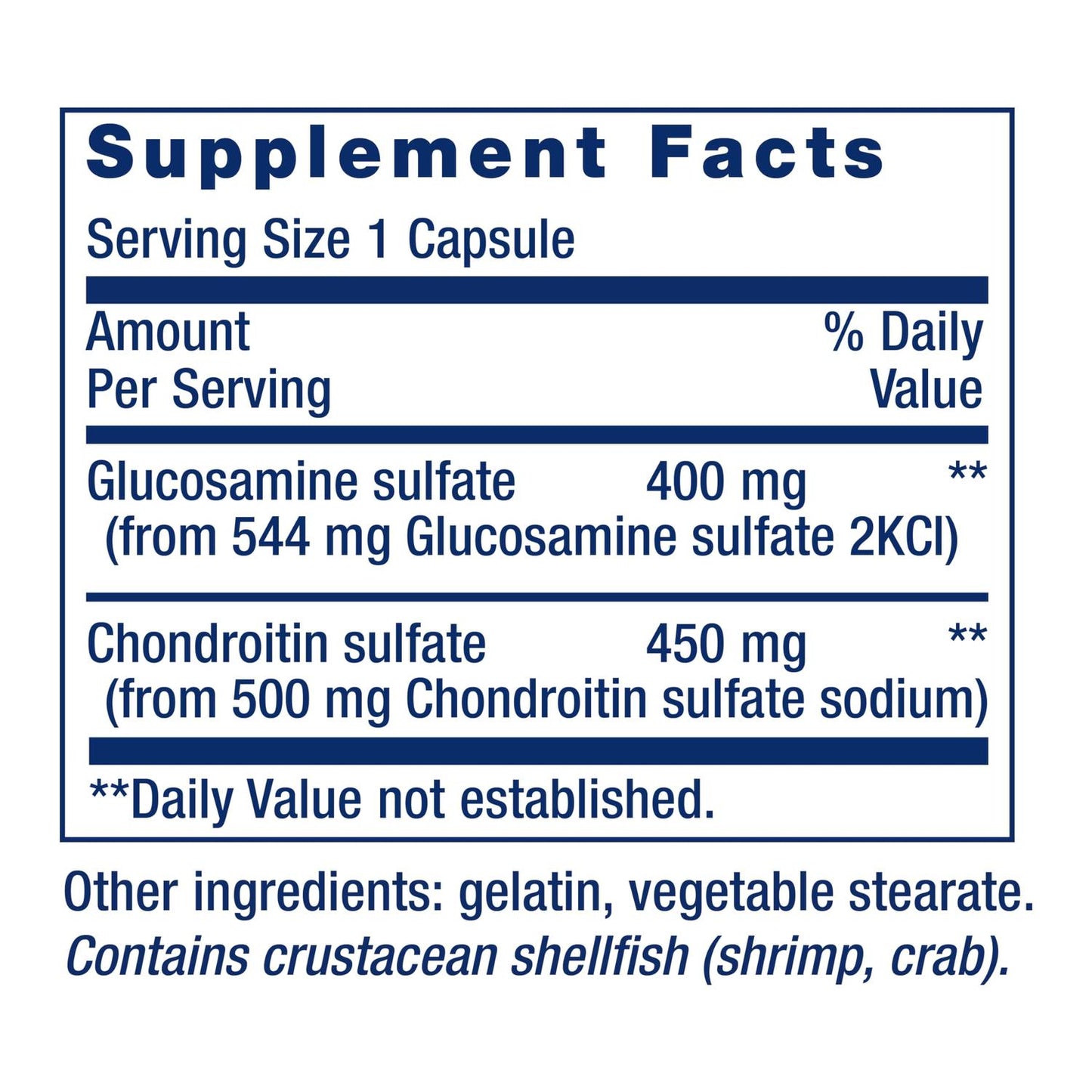 Glucosamina y Condroitina, 100 cápsulas – Life Extension-Wellu