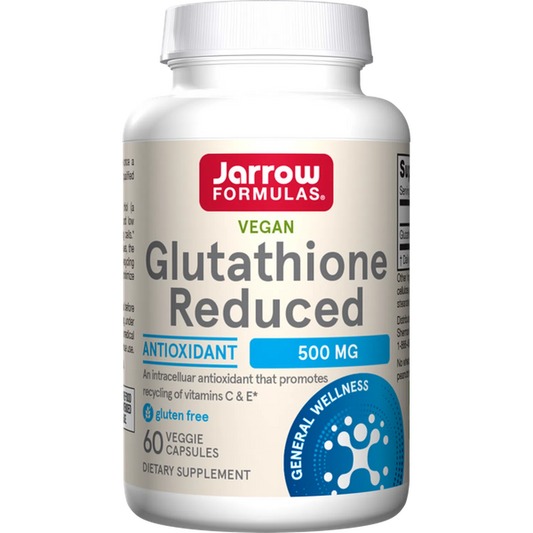 Glutatión Reducido 500mg, 60 Cápsulas – Jarrow Formulas-Wellu