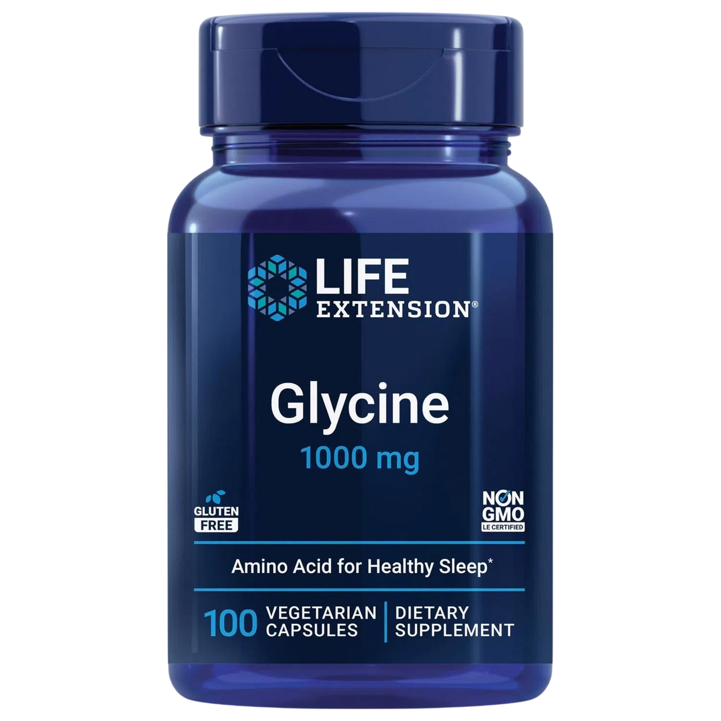 Glycine 1000 mg , 100 Cápsulas – Life Extension-Wellu