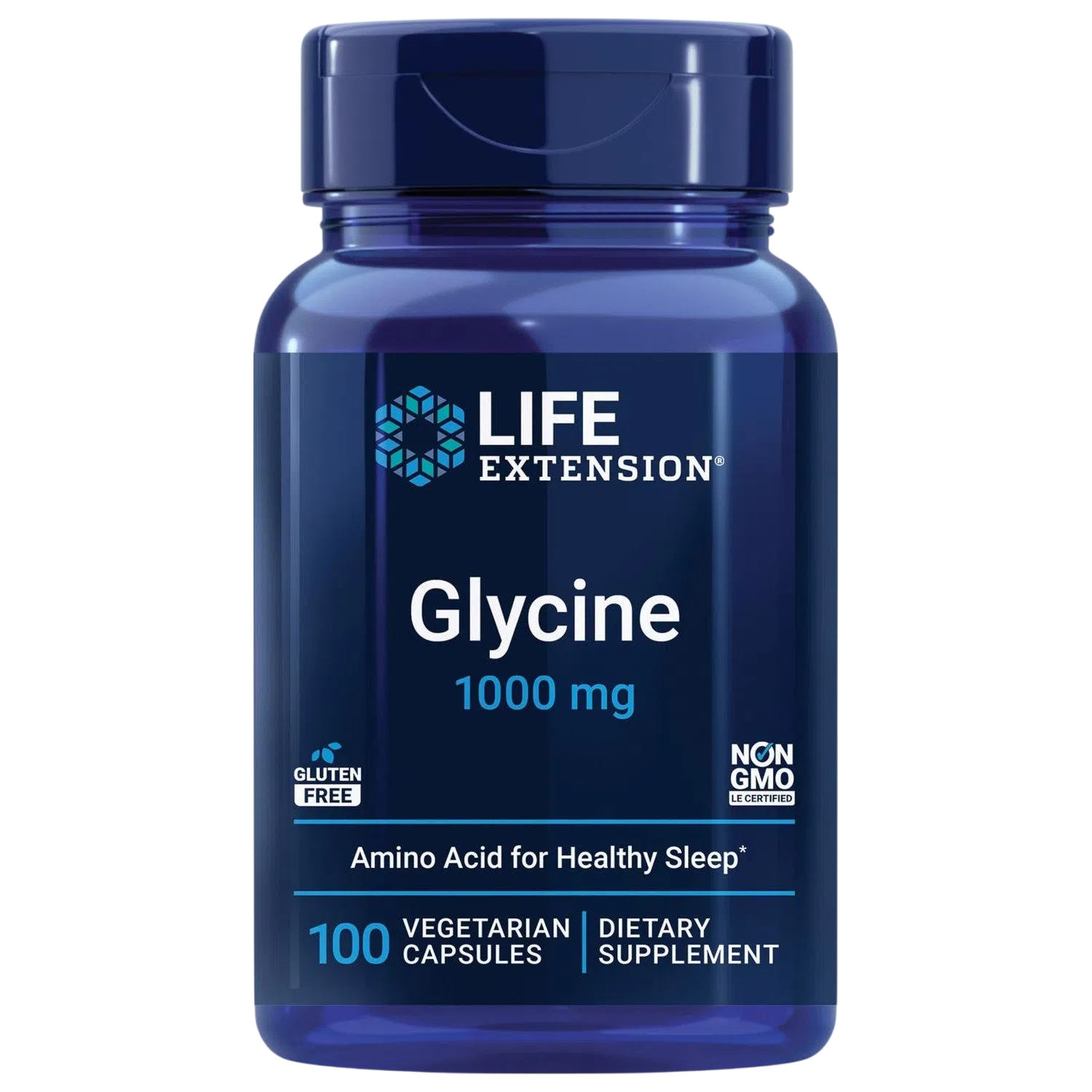 Glycine 1000 mg , 100 Cápsulas – Life Extension-Wellu