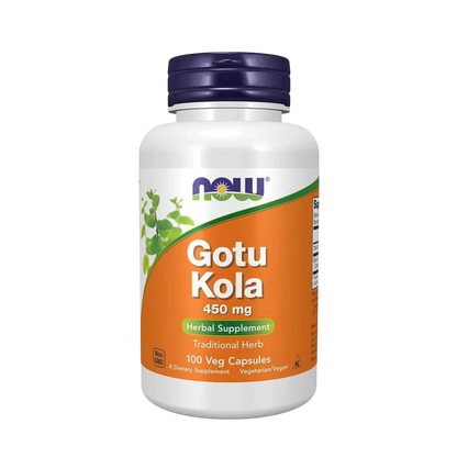 Gotu Kola 450 mg, 100 Vegcaps – NOW Foods-Wellu