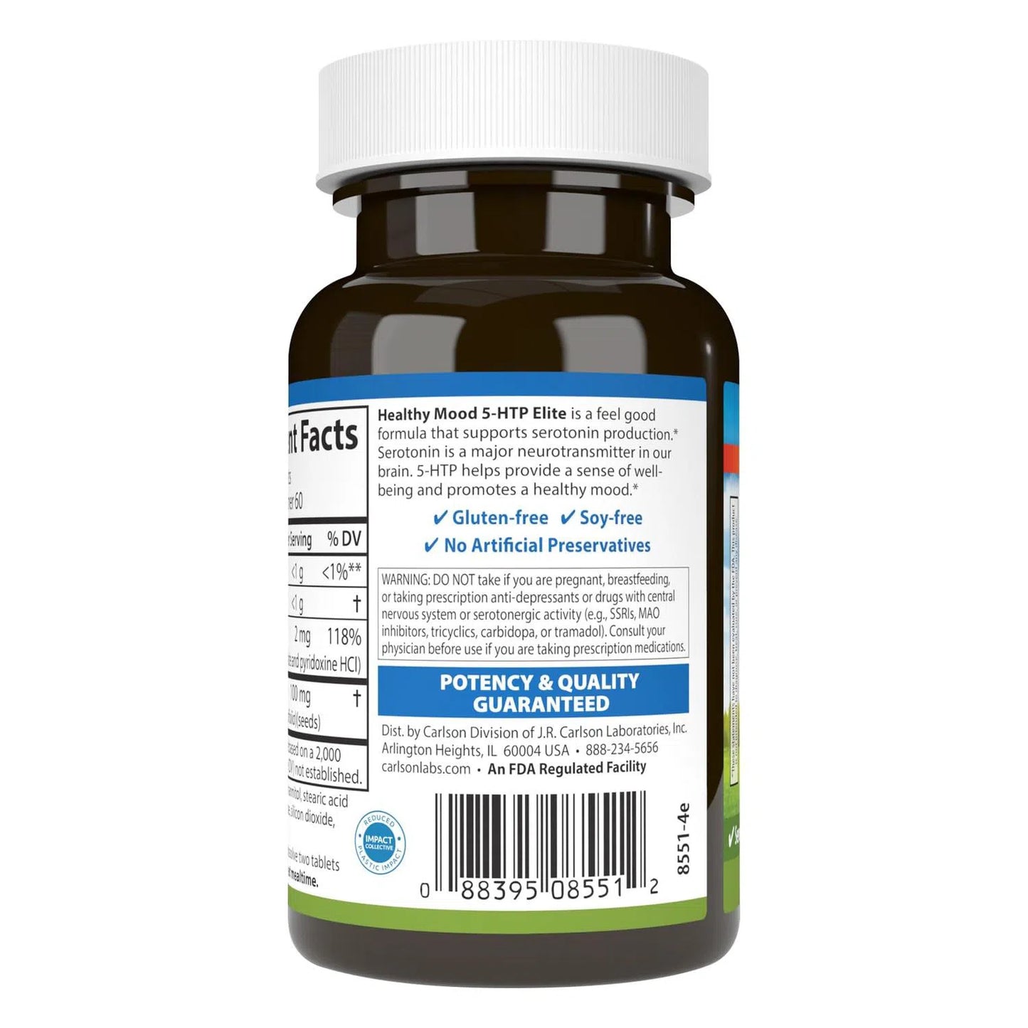 Healthy Mood 5 HTP Elite 100mg, 120 Tabletas – Carlson Labs-Wellu