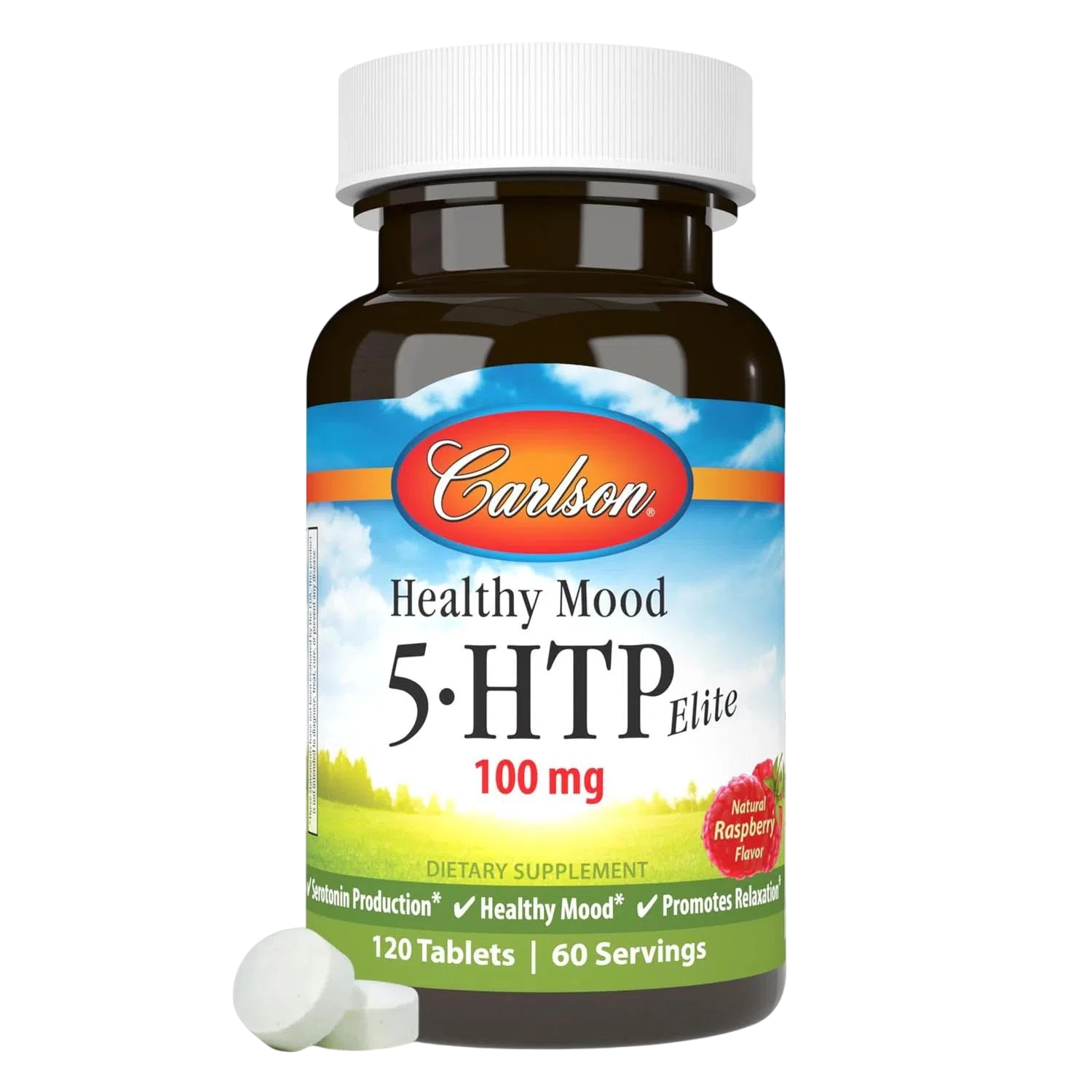 Healthy Mood 5 HTP Elite 100mg, 120 Tabletas – Carlson Labs-Wellu