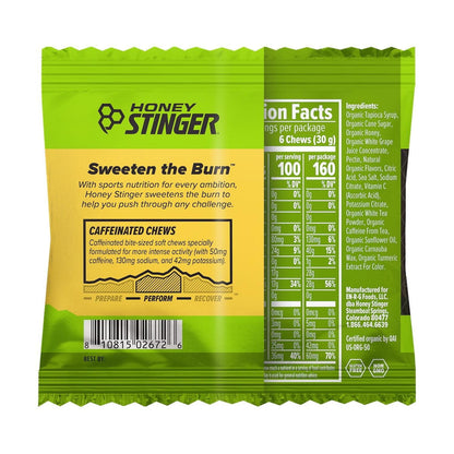 Honey Stinger Caffeinated Chews Stingerita 50gr-Wellu