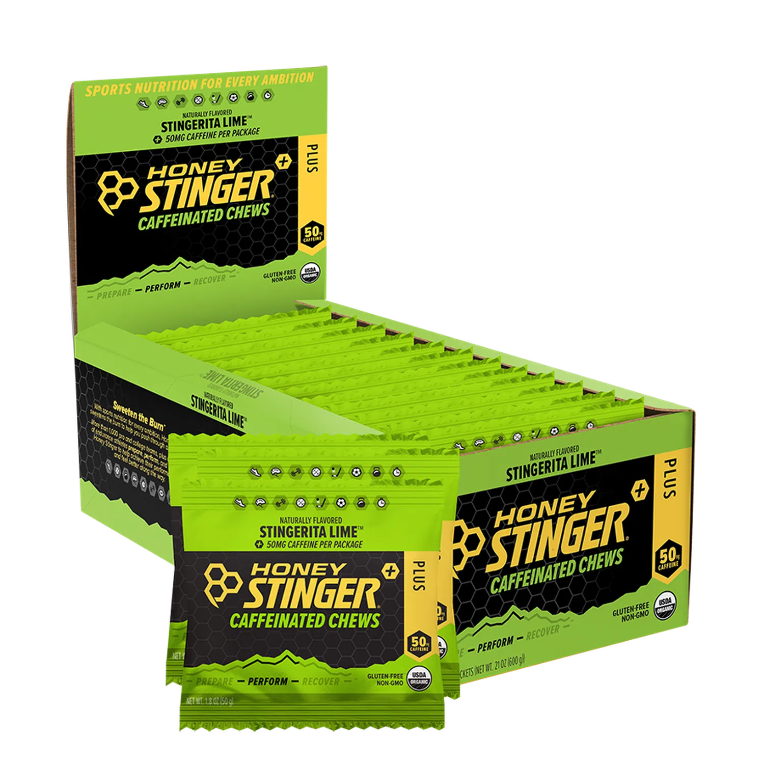 Honey Stinger Caffeinated Chews Stingerita 50gr c/12 pz-Wellu