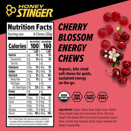 Honey Stinger Chews Cherry Blossom 50gr c/12 pz-Wellu