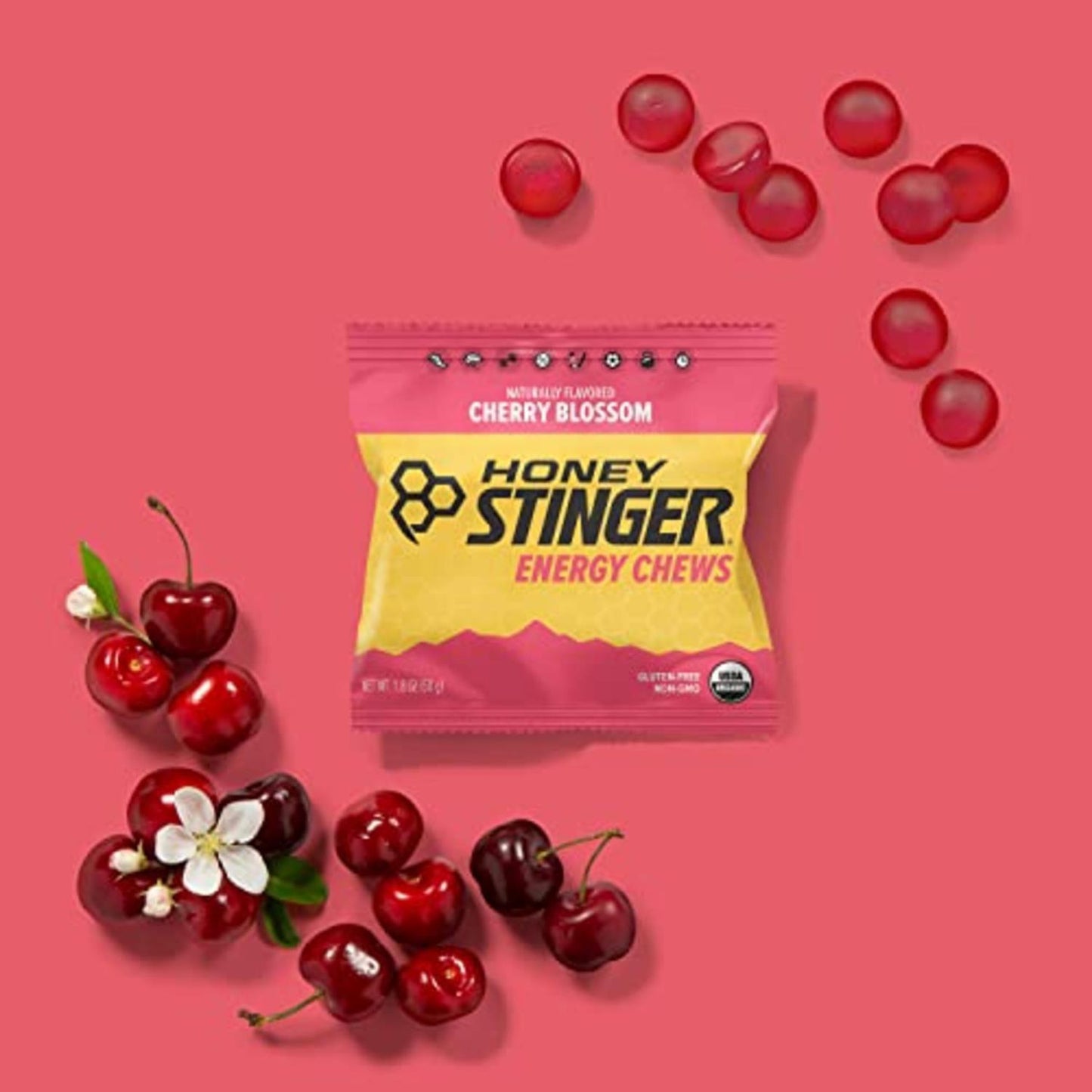 Honey Stinger Chews Cherry Blossom 50gr c/12 pz-Wellu