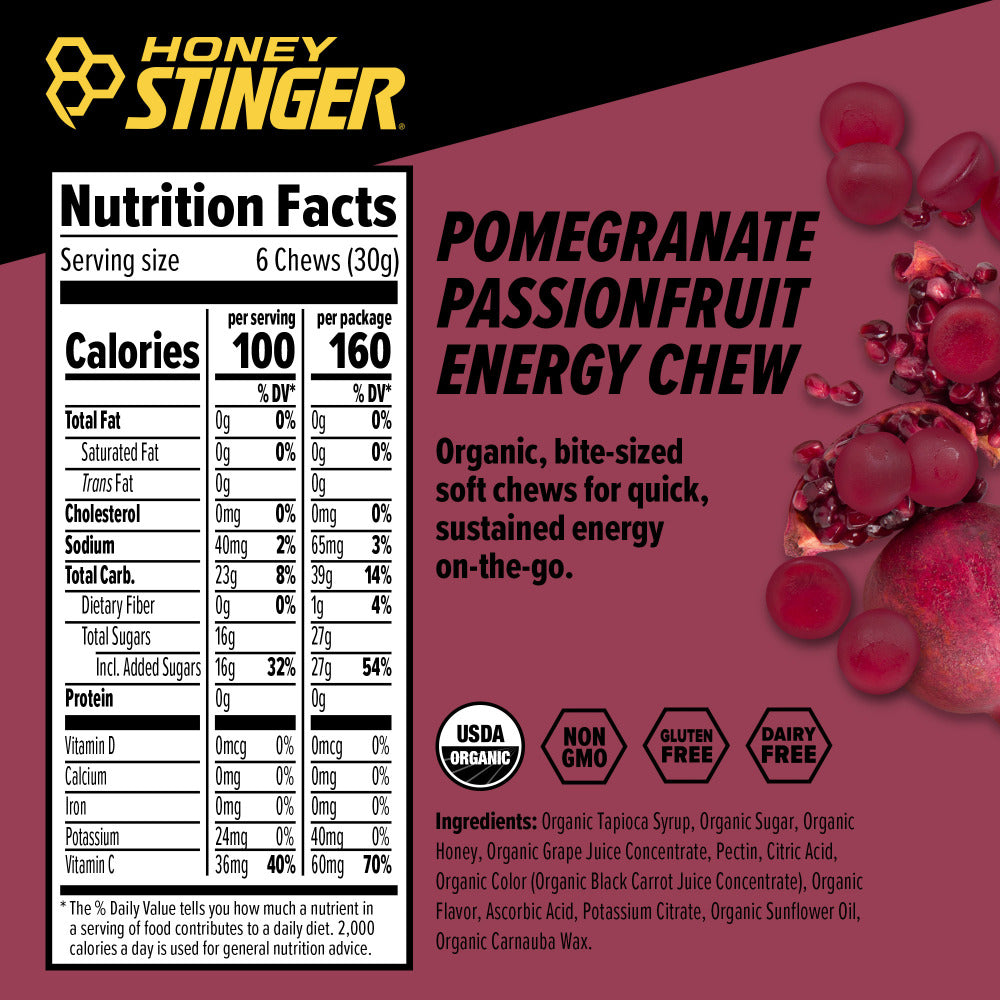 Honey Stinger Chews Pomegranate 50gr-Wellu