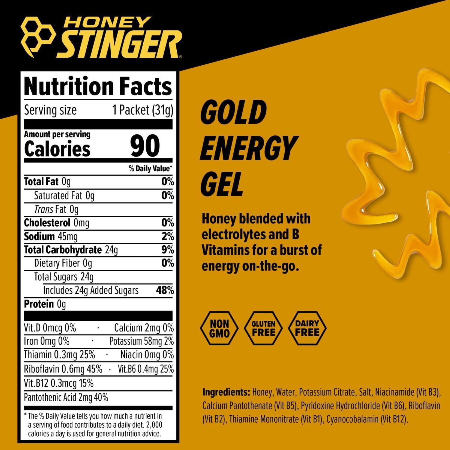 Honey Stinger Gel Gold 32gr c/24 pz-Wellu