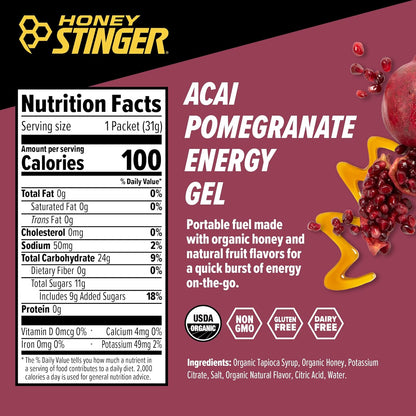 Honey Stinger Gel Organic Acai Pomegranate 32gr-Wellu