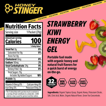 Honey Stinger Gel Organic Kiwi Strawberry 32gr-Wellu