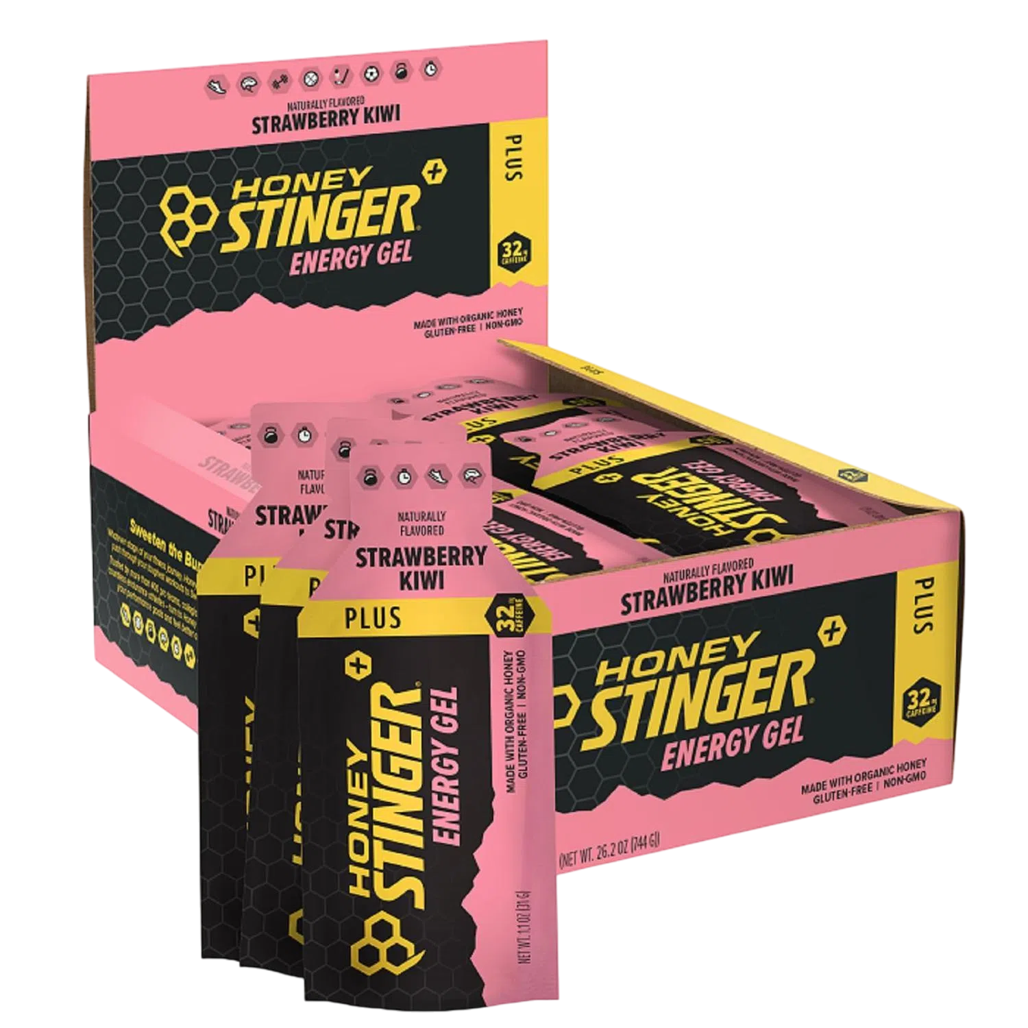 Honey Stinger Gel Organic Kiwi Strawberry 32gr c/24 pz-Wellu