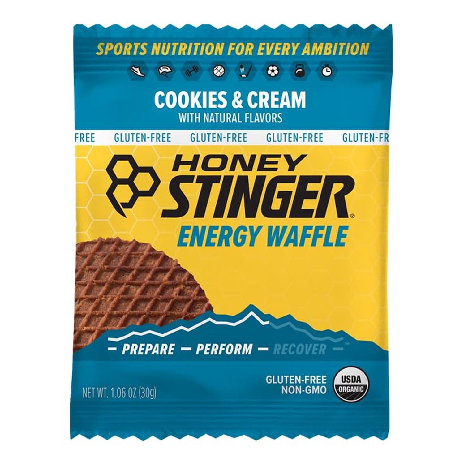 Honey Stinger Gluten Free Waffle Cookies & Cream 28.5gr c/12 pz-Wellu