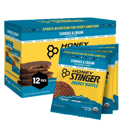 Honey Stinger Gluten Free Waffle Cookies & Cream 28.5gr c/12 pz-Wellu