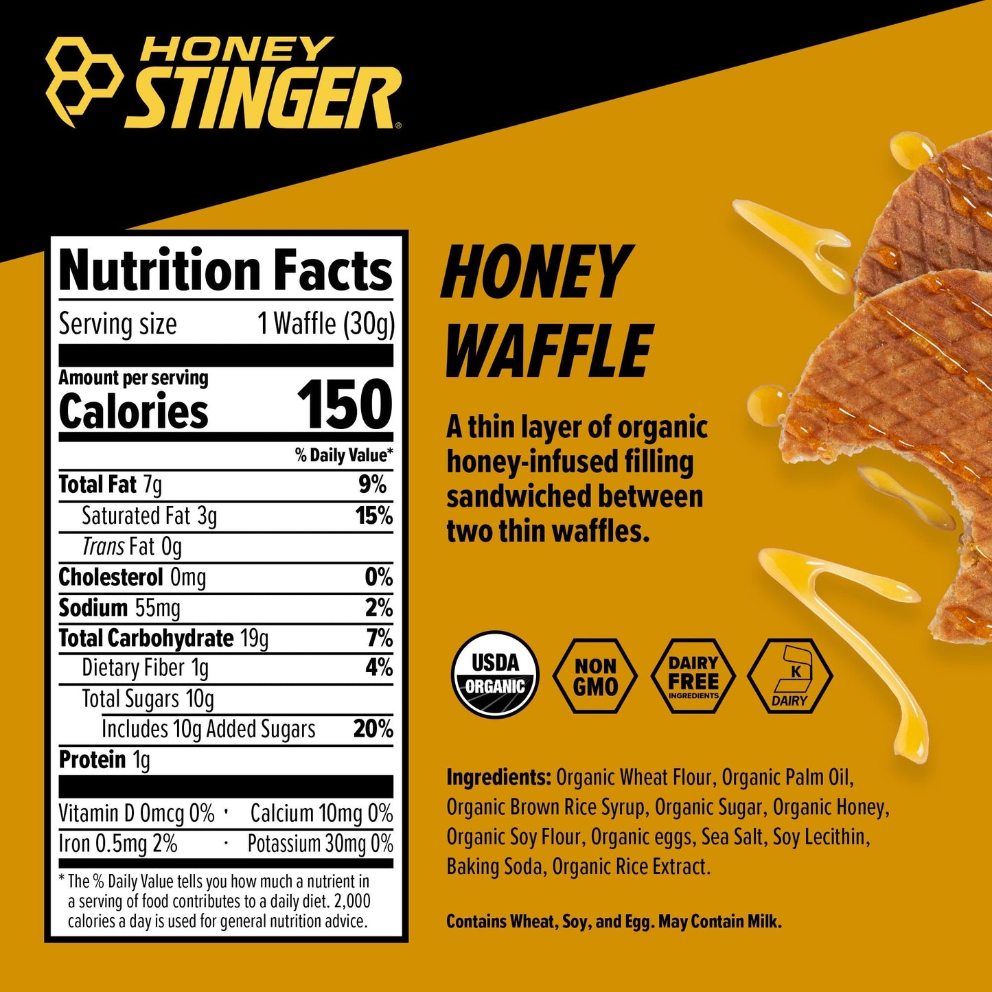 Honey Stinger Waffle Honey 28.5gr-Wellu