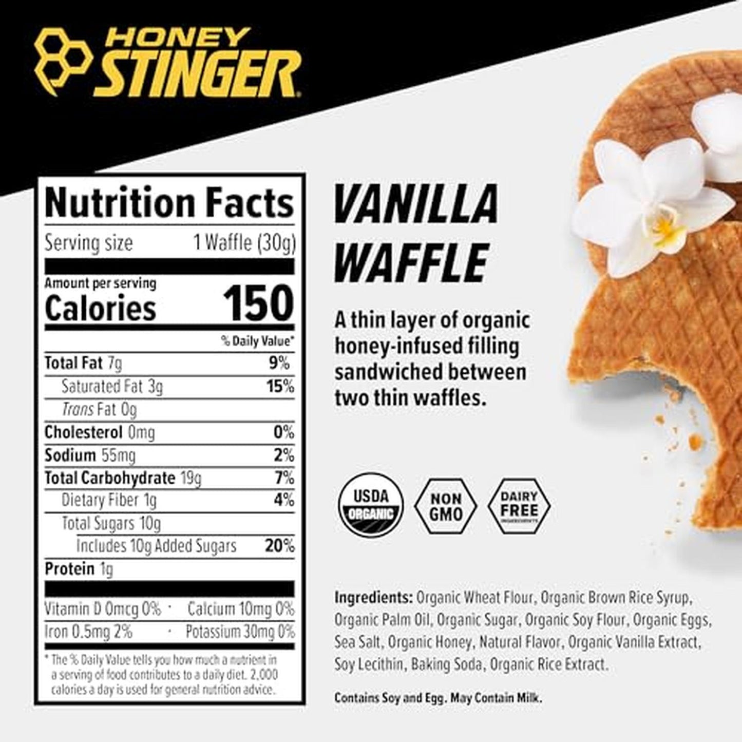 Honey Stinger Waffle Vanilla 28.5gr c/12 pz-Wellu